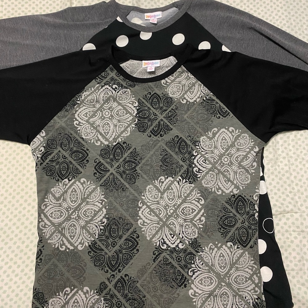 Black and Gray Patterned Shirts